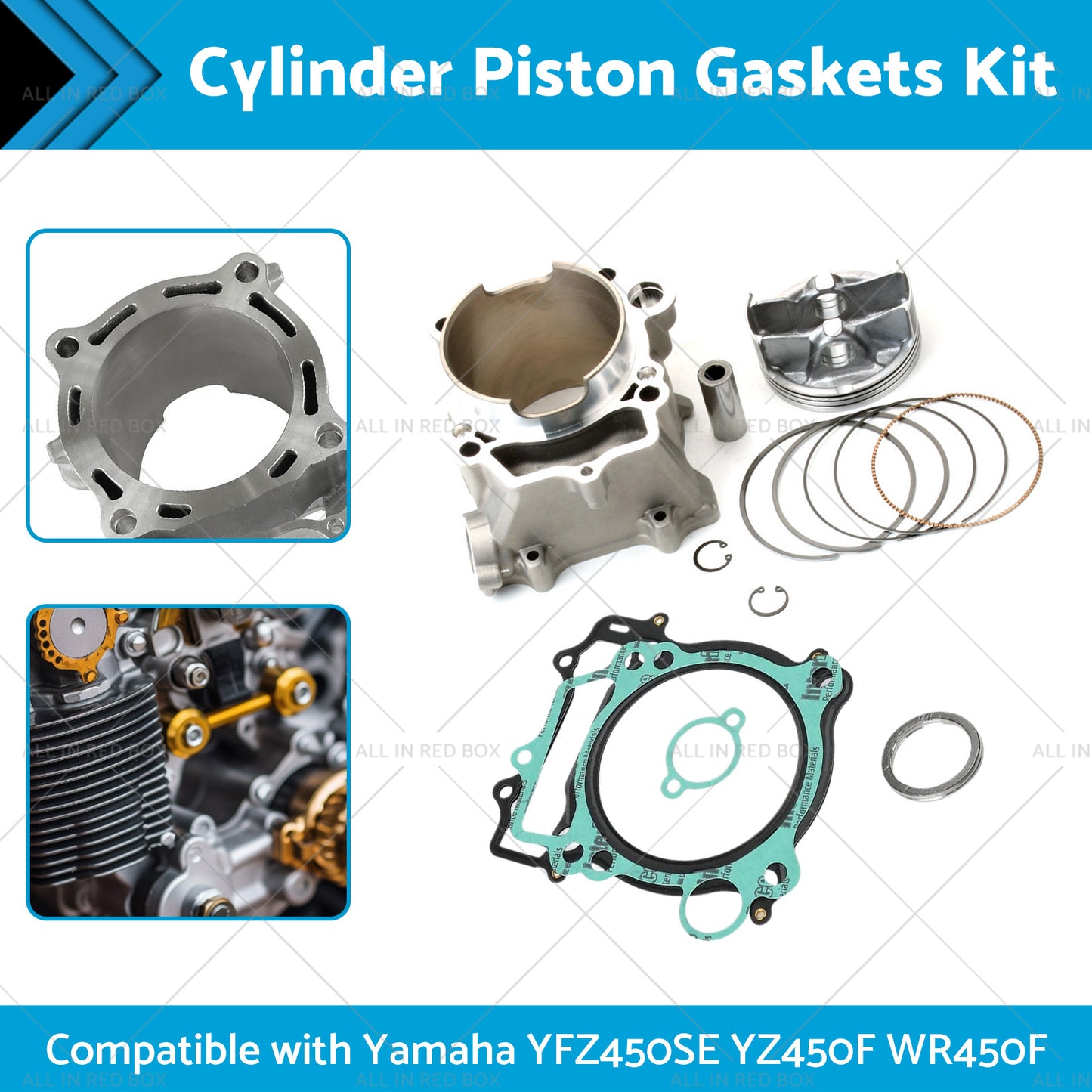 2S2-11631-20 95mm STD Cylinder Piston Kit for Yamaha YFZ450 04-09 YFZ450SE