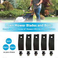 5/10/20x Lawn Mower Blades and Bolts For Honda19  Mowers HRU196 HRU195 HRU194