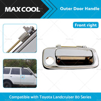 Chrome Front Right Outer Door Handle ?Suitable for Toyota Landcruiser 80 Series