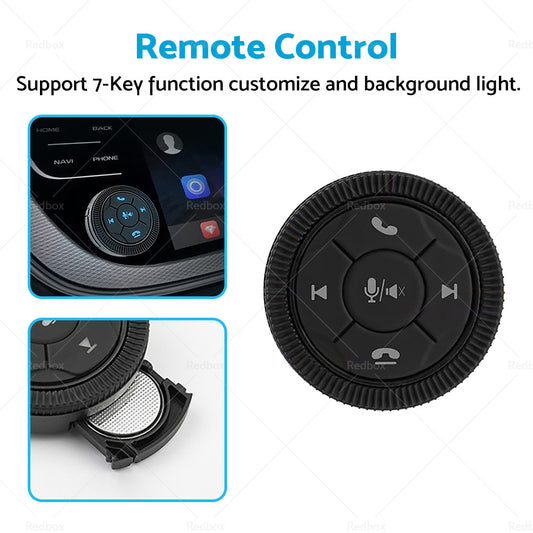 Universal 7 Keys Car Wireless Steering Wheel Remote Control Knob Auto Accessory