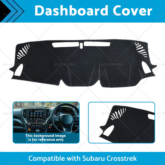 Non-Slip Dash Mat Suitable For Subaru Crosstrek 2023 2024 Dashboard Cover Black