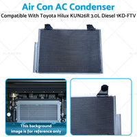 {{ Air Con AC Condenser Suitable for Toyota Hilux KUN26R 3.0L Diesel 1KD-FTV 05-15 }} - Buy Car Parts Online at {{ Kaka Auto Parts }}.