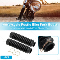 2PCS Postie Bike Fork Boots Boot Gaiter Suitable For Honda CT110 CT110X CG125