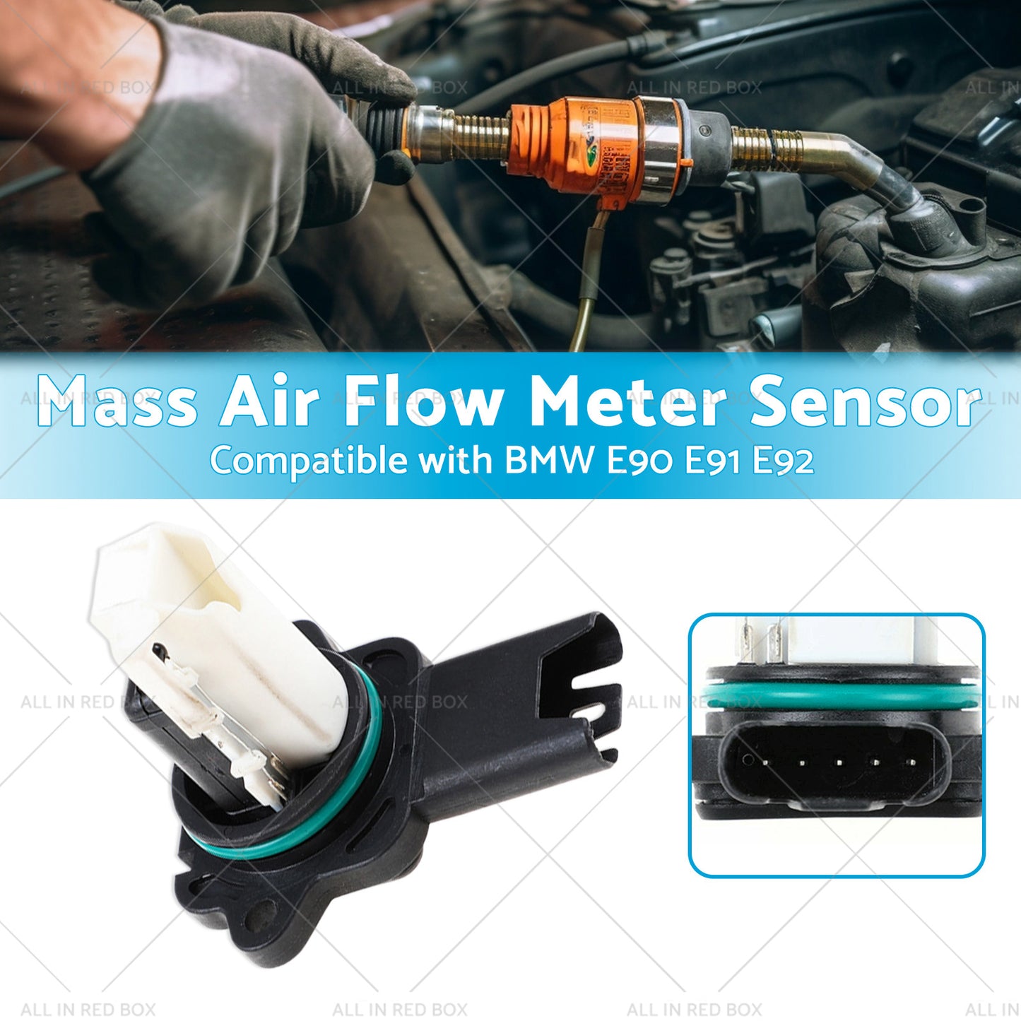 Mass Air Flow Meter Sensor Suitable for BMW E90 E91 E92 523i 525i 323i 325i 520i