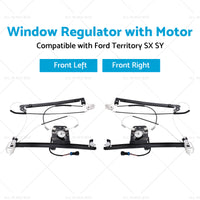 Front LHRH Window Regulator w or  Motor Suitable for Ford Territory SX SY SZ 04-17