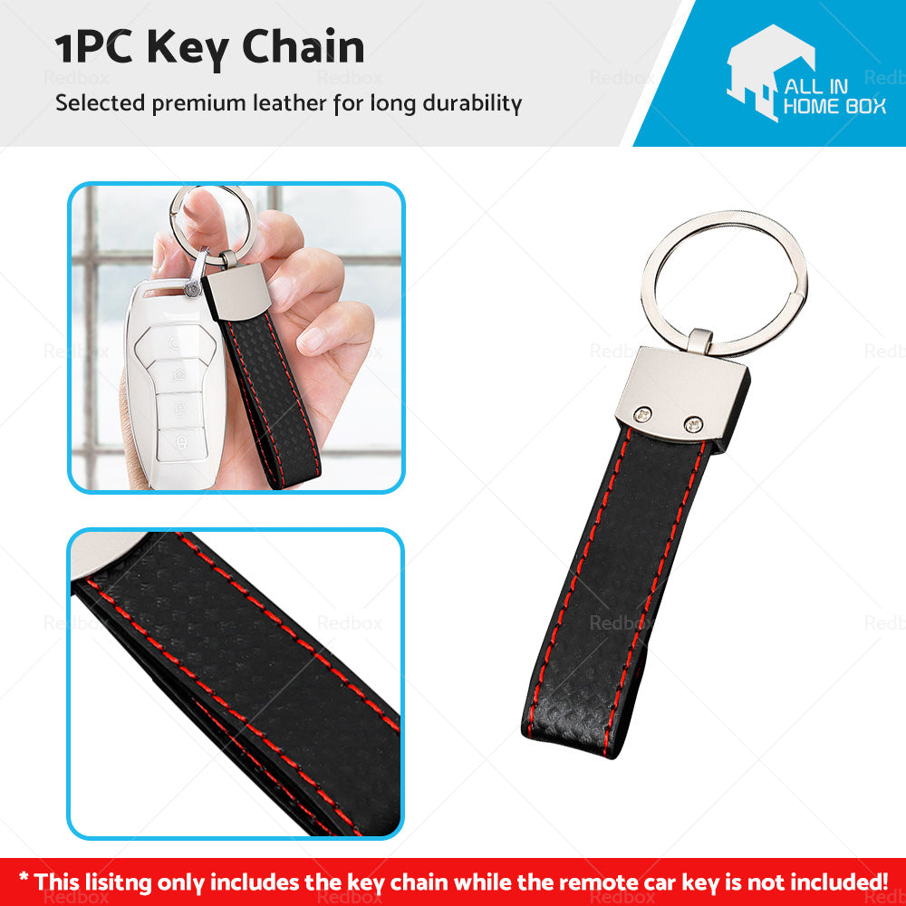 1 Piece Black Key Ring Keychain Keyring Metal  PU Leather Key Chain Universal