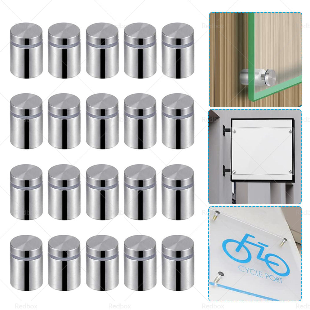 20 PCS Stainless Stand off Bolts Mount Standoffs Sign Advertisement Fixings