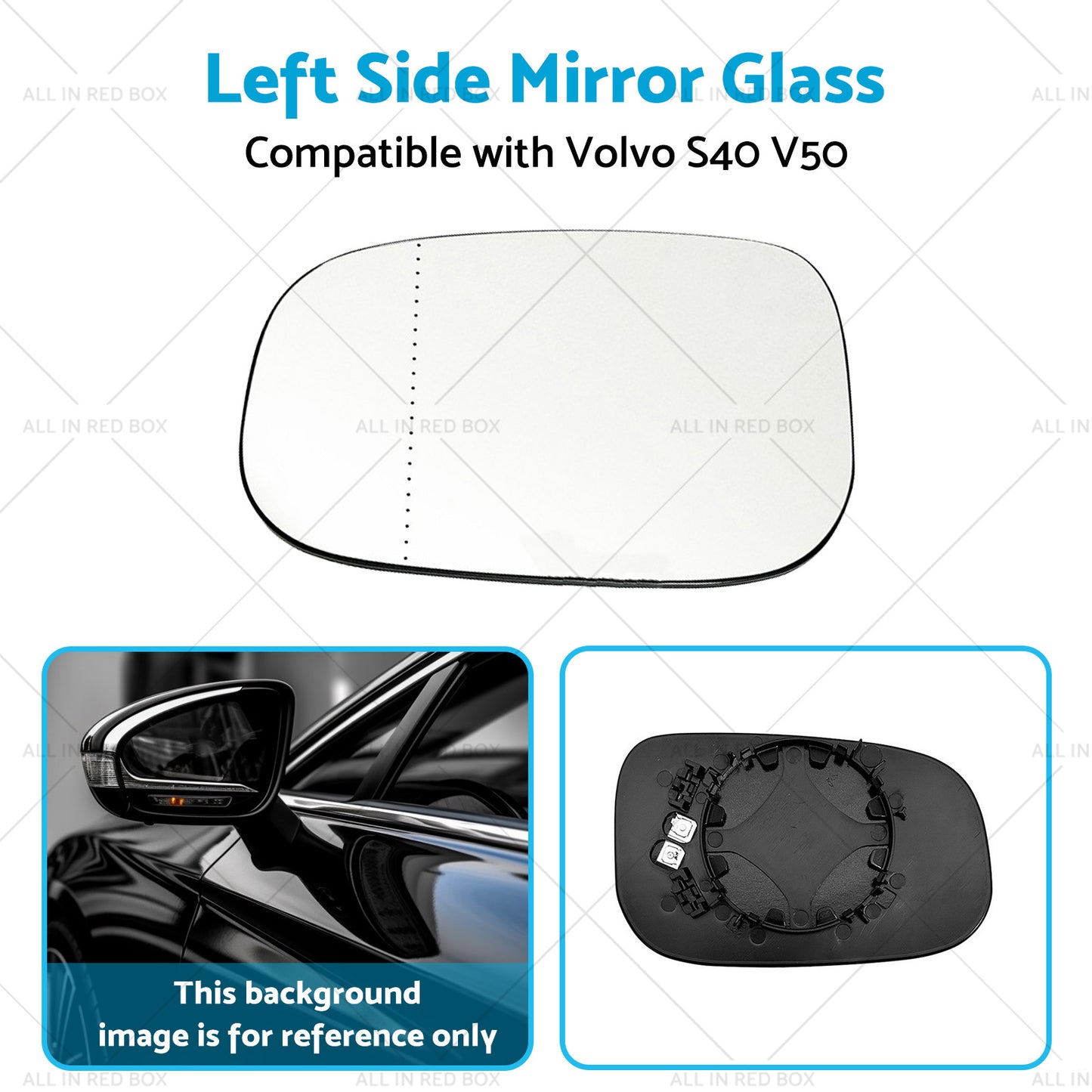 Left Side Mirror Glass Suitable for Volvo S40 M V50 T5 04-12 Large Blinker Type?