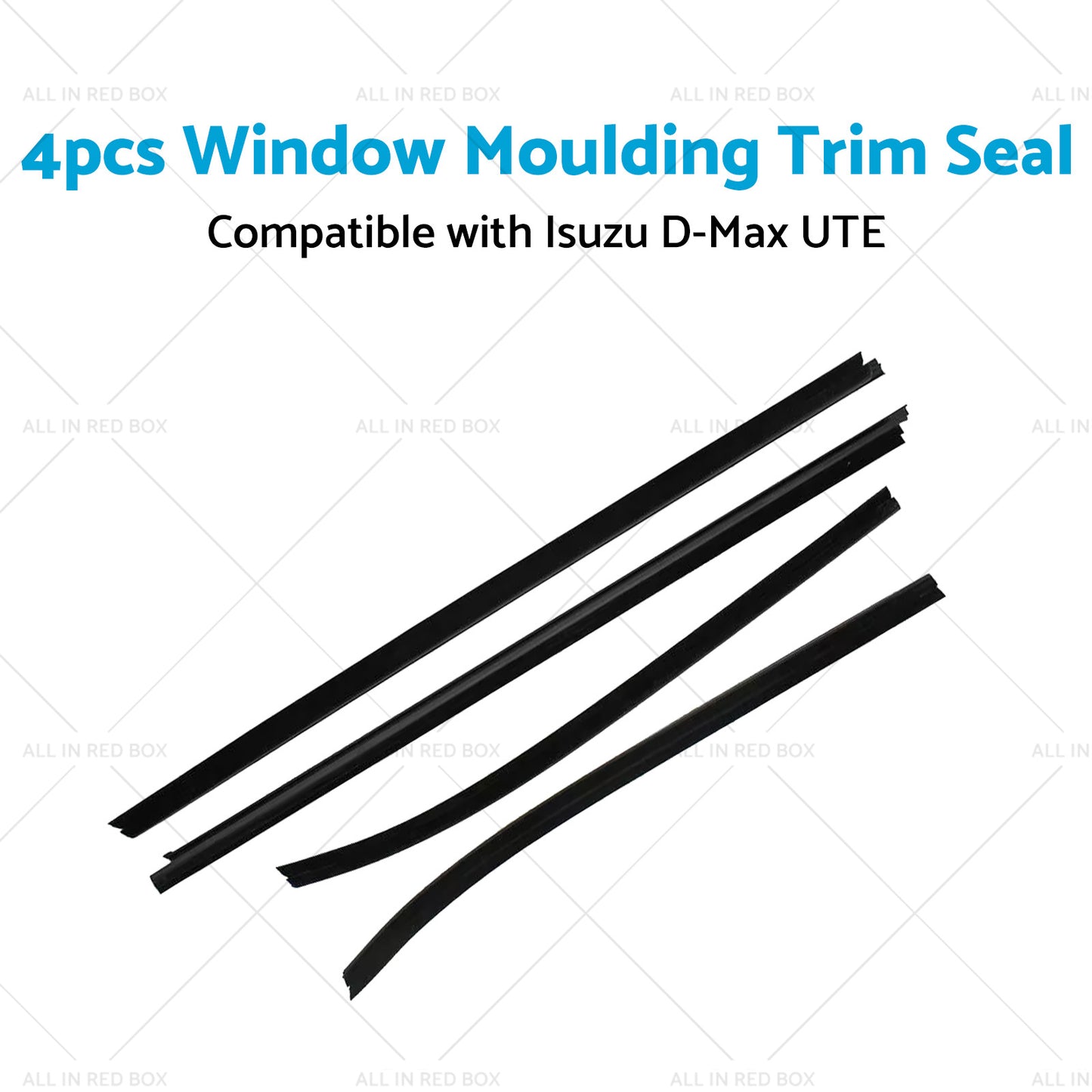 Window Glass Seals 4 Door Weather Strip Suitable for  Isuzu D-Max 2012 - 2019