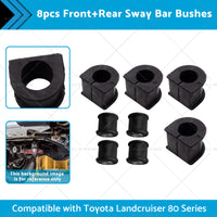 8x FrontRear Sway Bar Bushes Suitable for Toyota Landcruiser 80 Series 93-97