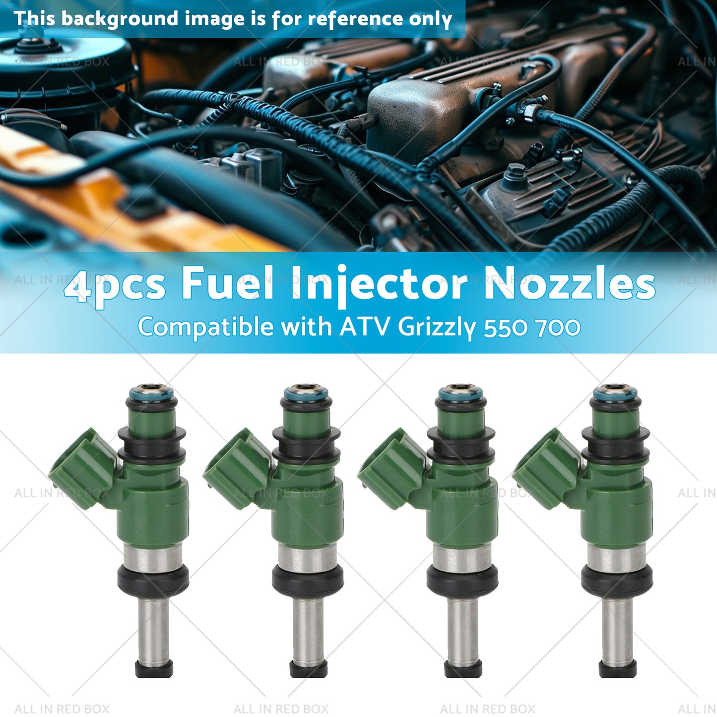 3B4-13761-00-00 4pcs Fuel Injector Nozzles Suitablefor ATV Grizzly 550 700 07-17