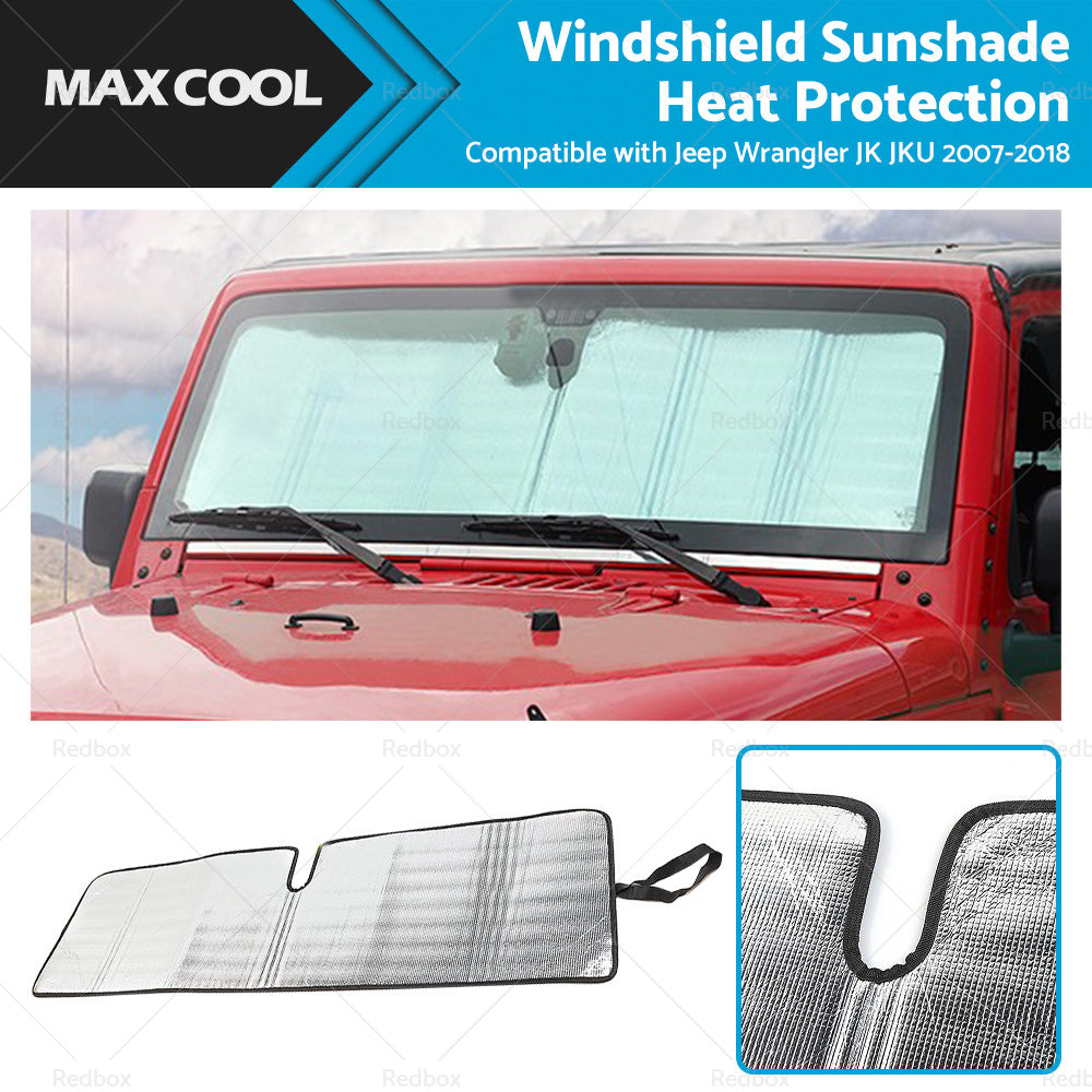 Windshield Sunshade Heat Protection Suitable For Jeep Wrangler JK JKU 2007-2018