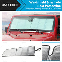 Windshield Sunshade Heat Protection Suitable For Jeep Wrangler JK JKU 2007-2018