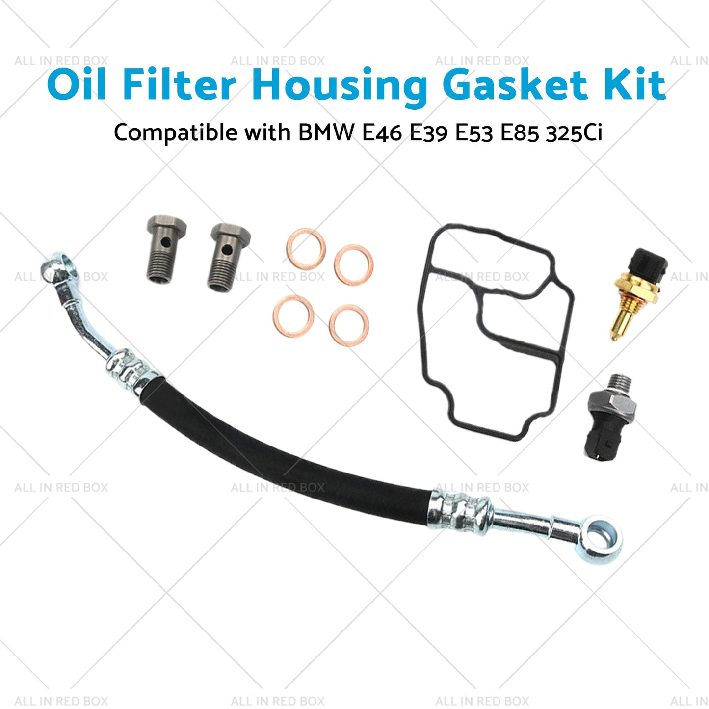 Engine Oil Filter Housing Gasket Kit Suitable for BMW 325Ci X5 Z3 E46 E39 E53