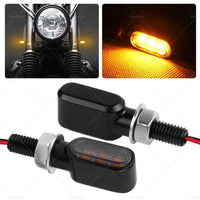 4x Motorcycle Indicators Turn Signal Blinkers Amber Mini LED Light Universal AU