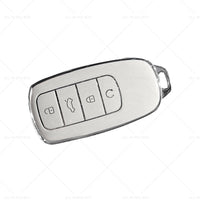 Suitable For Chery Omoda 5 Car Remote Key Fob Case Cover TPU White and Sliver