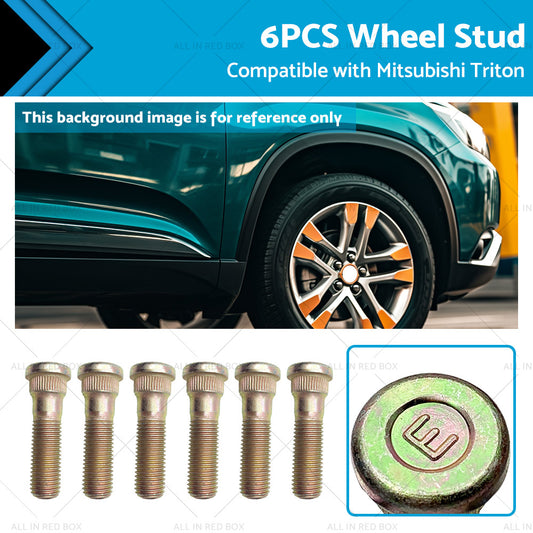 Wheel Stud 6 PCS Suitable For Mitsubishi Triton MH MJ MK ML MN MQ MR