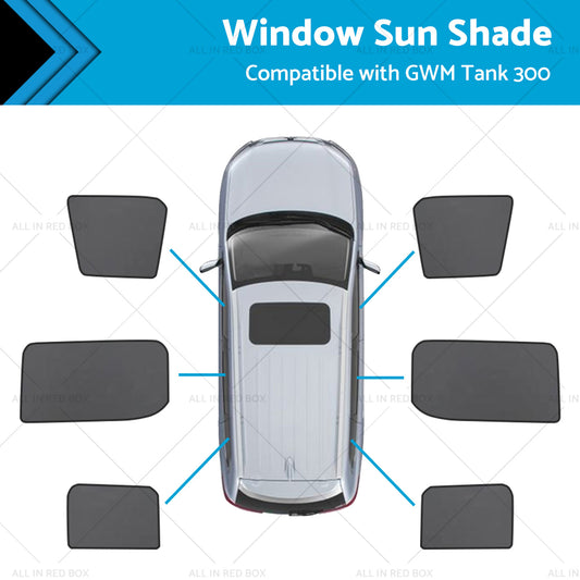 Car Window Mesh Blind Suitable For GWM Tank 300 2023-2024 Magnetic Sun Shade