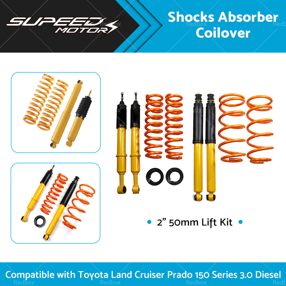 2 inch  50mm Lift Kit Suitable For Toyota Land Cruiser Prado 150 Shocks Springs Strut