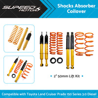 2 inch  50mm Lift Kit Suitable For Toyota Land Cruiser Prado 150 Shocks Springs Strut