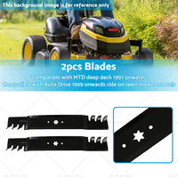 2x 42inch Blade Suitable for MTD  and  Cub Cadet ZTR RZT42 Gator Type Toothed Mulching