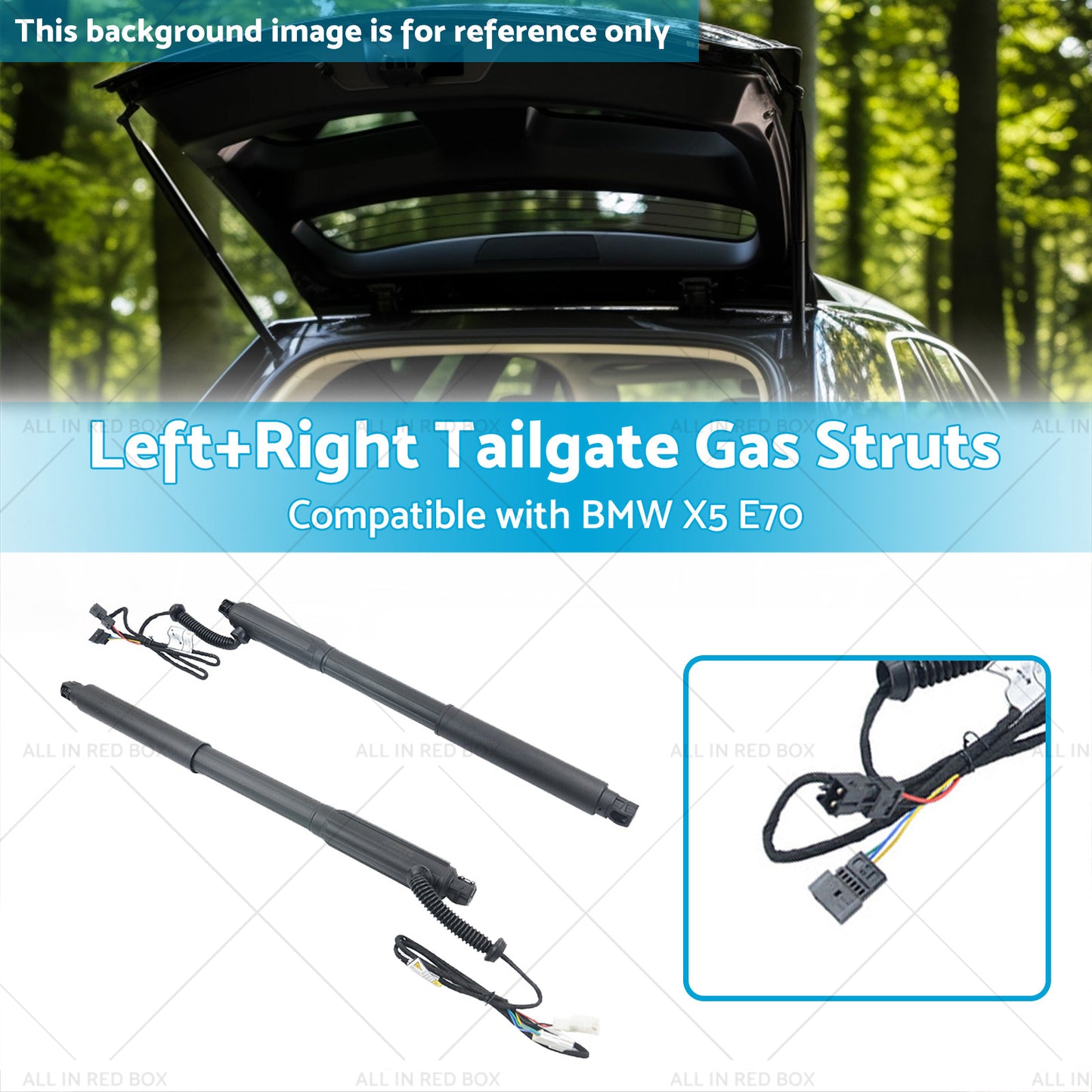 Piar LeftRight Tailgate Boot Gas Strut Suitable for BMW X5 E70 2006-2013