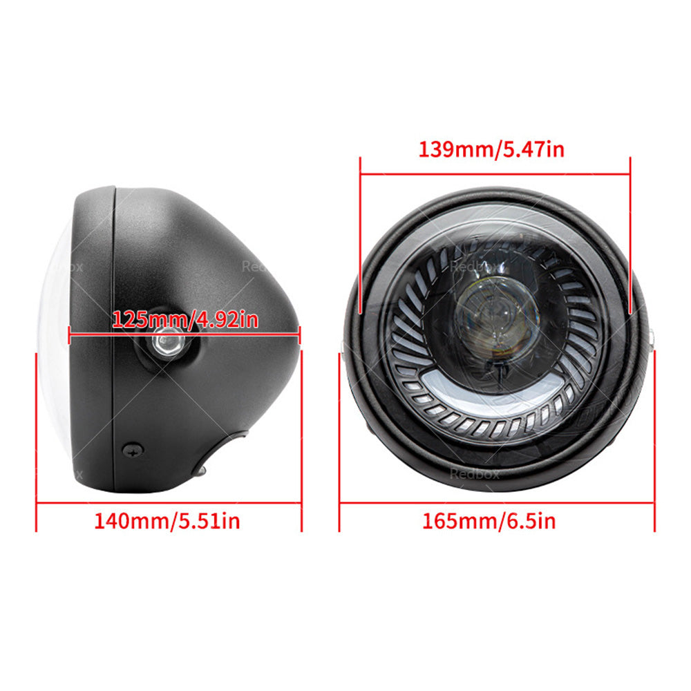 Motorcycle 6. 5inch LED Headlight Spiral Side Mount Bracket Suitable For Cafe Racer