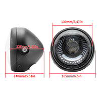 Motorcycle 6. 5inch LED Headlight Spiral Side Mount Bracket Suitable For Cafe Racer