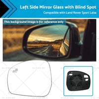 Left Side Mirror Glass with Blind Spot Suitable for Land Rover Sport L494 14-21