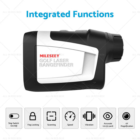 Mileseey 600M Golf Laser Range Finder with Slope On Off Flagpole Lock Vibration