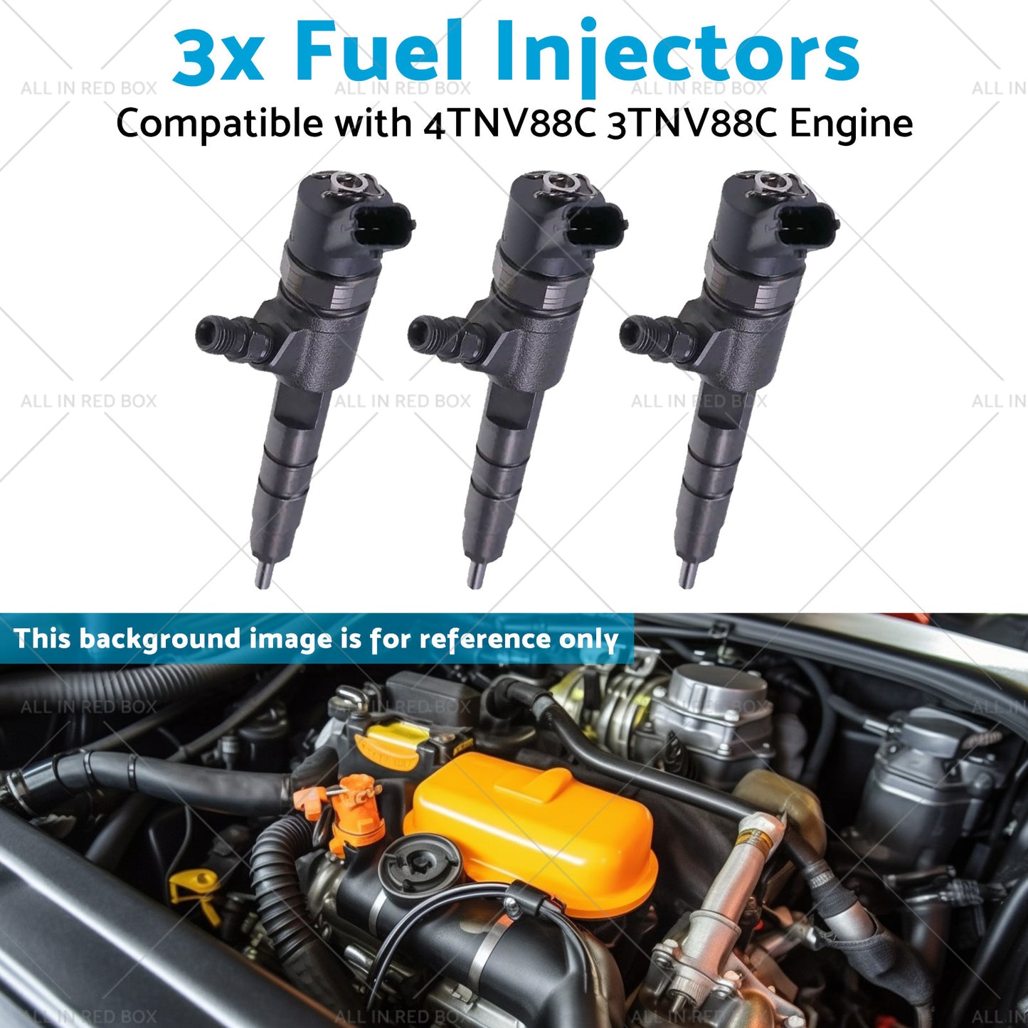 3x Fuel Injectors Suitable for 4TNV88C 3TNV88C Engine 129A00-53100 0445110463