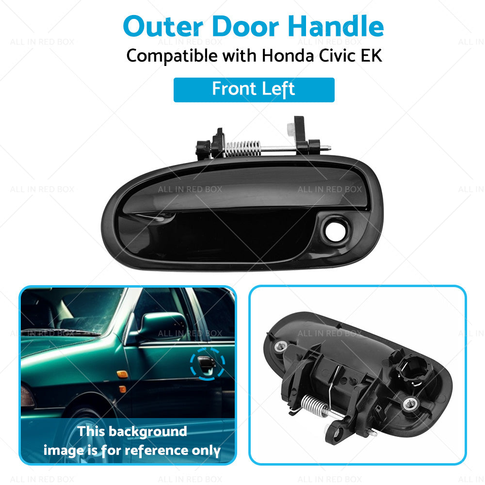 Smooth Black Front Left Outer Door Handle Suitable For Honda Civic EK 1995-2000