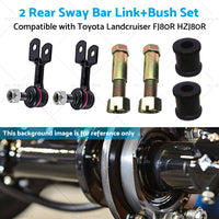 2 Set Rear Sway Bar Link+Bush Suitable for 92-19 Toyota Landcruiser FJ80R HZJ80R