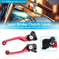 Pair Pivot Brake Clutch Lever Red Suitable For Honda CRF250R CRF450R 2007-2012