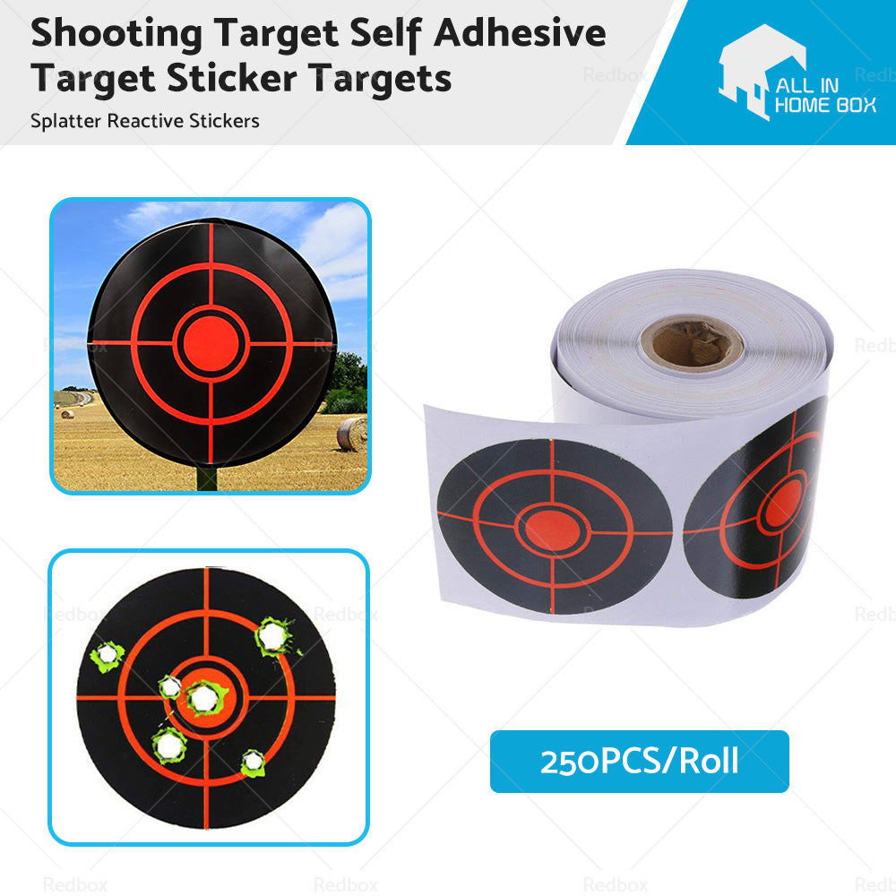 Shooting Target Self Adhesive Target Sticker Targets Splatter Reactive 250X or Roll