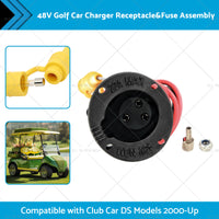 48V Golf Car Charger Receptacle and Fuse Assembly Suitable for Club Car DS 2000-Up