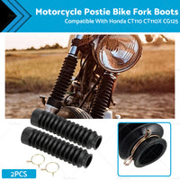 2PCS Postie Bike Fork Boots Boot Gaiter Suitable For Honda CT110 CT110X CG125