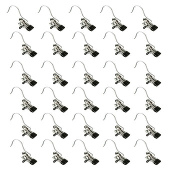 compare product 30PCS Single Clips Metal Hook Pins Scarf Belt Shoe Boots Hanger Portable Pegs
