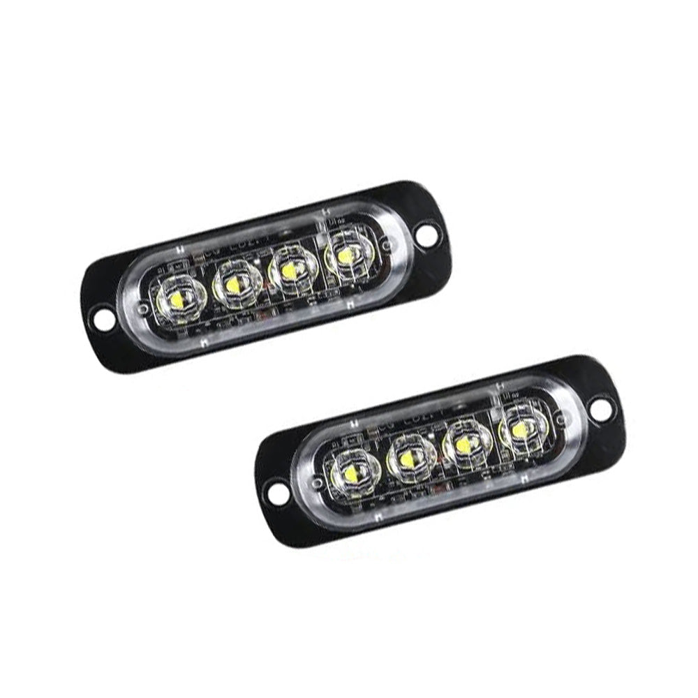 White 4LED Clearance Side Marker Light Suitable For Truck, Trailer & Caravan