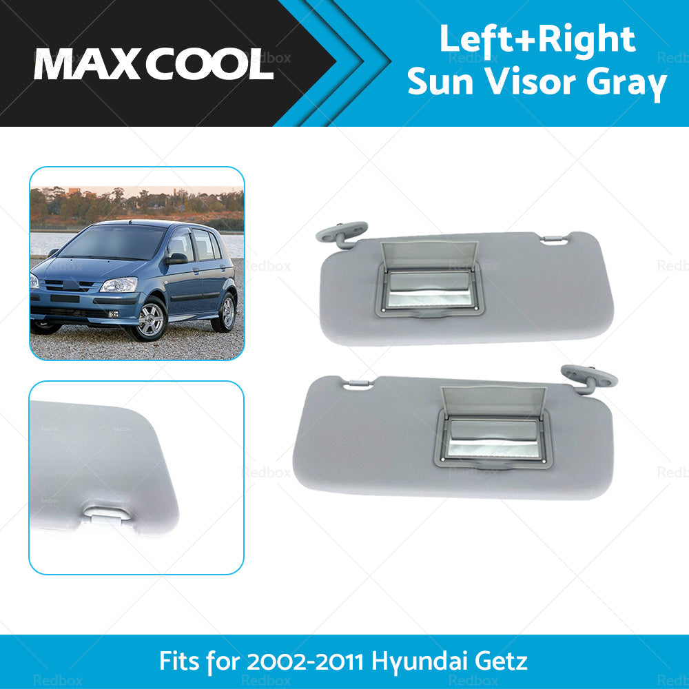 Left Right Side Car Sun Visor Shade Suitable For Hyundai Getz 2002-2012 Grey