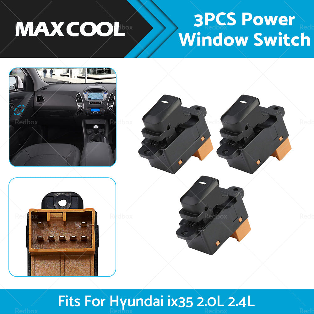 3Pcs Window Switch Passenger Side For Hyundai IX35 2. 0L 2. 4L 93580-2Z00