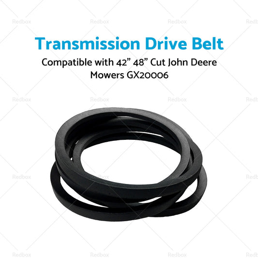 Transmission Drive Belt Suitbale For 42 inch  48 inch  Cut John Deere Mowers GX20006 Black