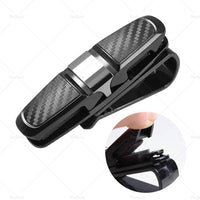 2pcs Car Glasses Holder Clip Case Sunglasses Eyeglasses Ticket Card Clip Holder