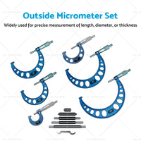 6pcs or set 0-6 inch  Outside Micrometer set Machinist Tool Carbide 0. 0001 inch