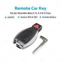 4 Buttons 315Mhz Remote Car Key Fits For Mercedes Benz C CL E G GL ML R S Class