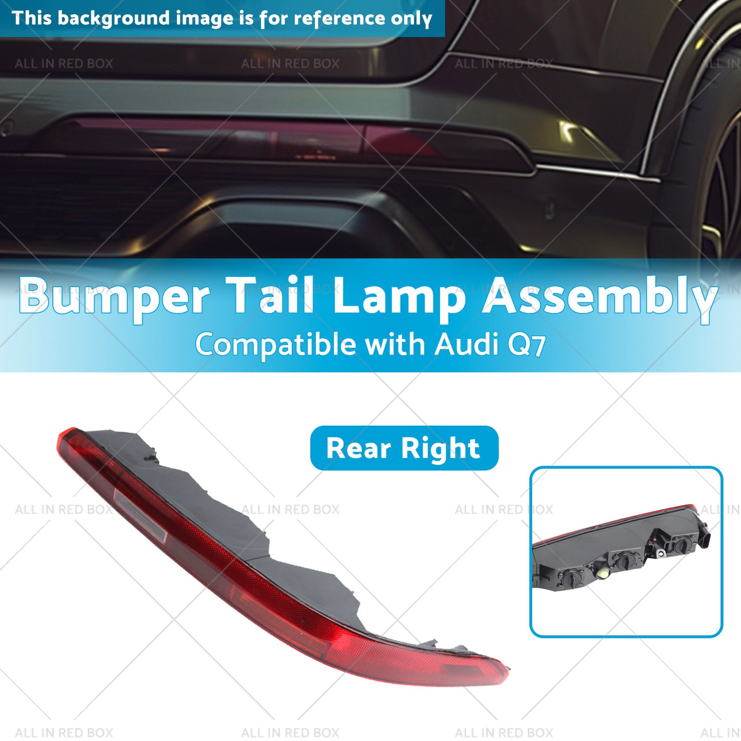 Right Rear Bumper Tail Light Lamp Assembly 4M0945096 Suitable For Audi Q7 16-23