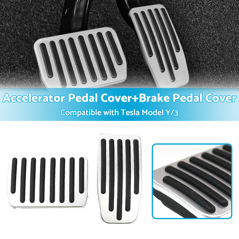 Foot Pedals Aluminum Pads Cover Accessories Suitable for Tesla Model Y Model 3