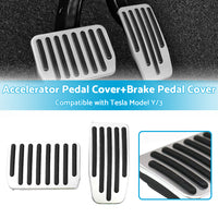 Foot Pedals Aluminum Pads Cover Accessories Suitable for Tesla Model Y Model 3