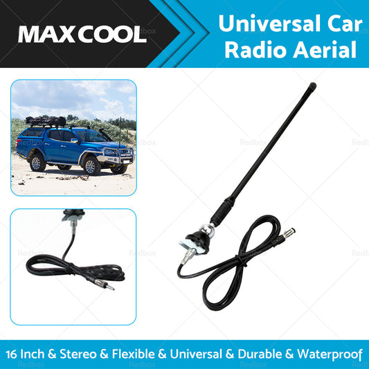 Stereo Aerial Ariel Arial Rubber UNIVERSAL Car Radio Flexible Roof Wing Mounting