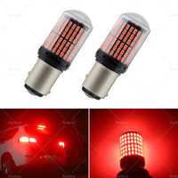 2 X P21 or 5W BAY15D 1157 144 Red LED Canbus Stop Tail Brake Light Bulbs No Error